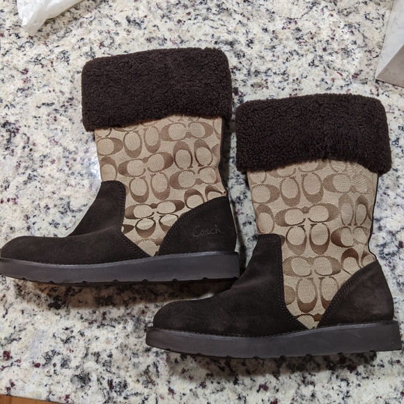 Coach Kally Brown Boots Size 8 Width M - Picture 5 of 16